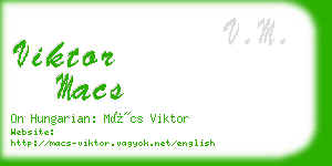 viktor macs business card